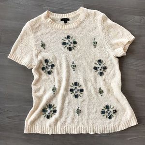 J. Crew Jeweled Top